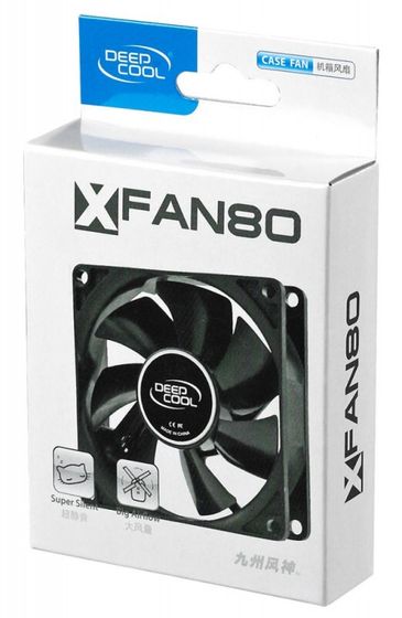 Вентилятор Deepcool XFAN 80 80x80mm 4-pin (Molex)20dB 82gr Ret