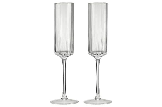 Бокал для шампанского, 200 мл, 2 шт, стекло, Полосы, Modern Classic