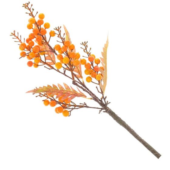 Ветка искусственная "Рябина", L23 W18 H44 см, 3в.