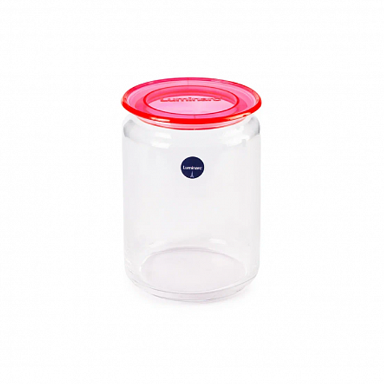 Банка PLANO 1л в перфорированной коробке, микс цвета крышки