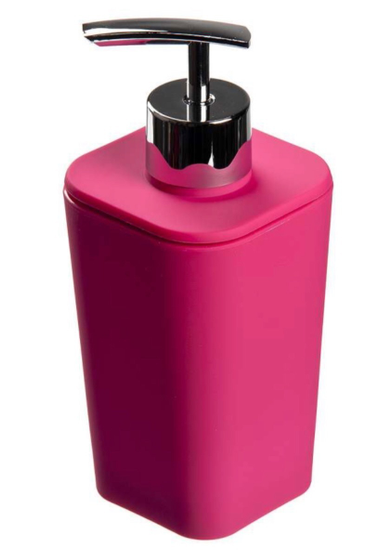 !09 НАБОР 2 ШТУКИ - Диспенсер для жидкого мыла "Геометрия " 350 мл цвет розовый