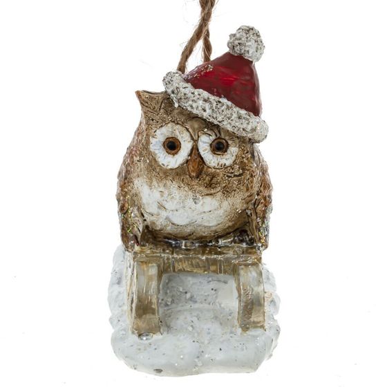 Изделие декоративное подвесное &quot;Сова&quot;, L7,5 W5 H7,5 см, 2в.