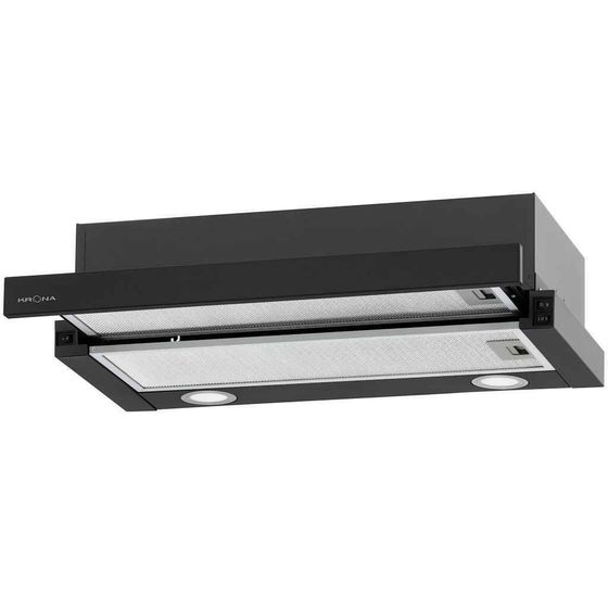 Вытяжка встраиваемая Krona Kamilla T 600 black управление: кнопочное (2 мотора)