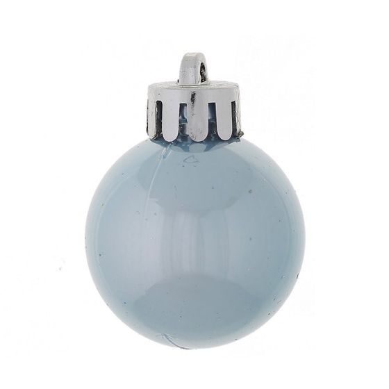 Набор из 20шт, Украшение новогоднее Шар &quot;Снежок голубой&quot;, D3 см, L3 W3 H4 см