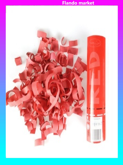 !09 Пневмохлопушка 2 штуки 20 см. конфетти Красное