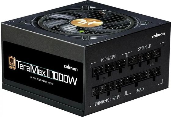 Блок питания 1000W Zalman ATX ZM1000-TMXII 80+ gold 24pin APFC 120mm fan 12xSATA Cab Manag RTL