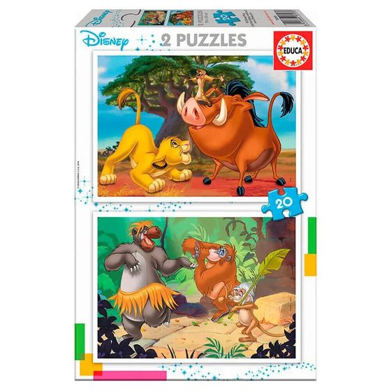 EDUCA BORRAS Puzzle The Lion King 2x20 Pieces