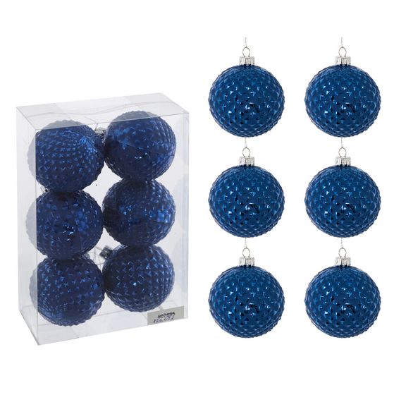 Набор из 6шт Украшение новогоднее "Шар", D6 см, L18 W11,5 H6 см