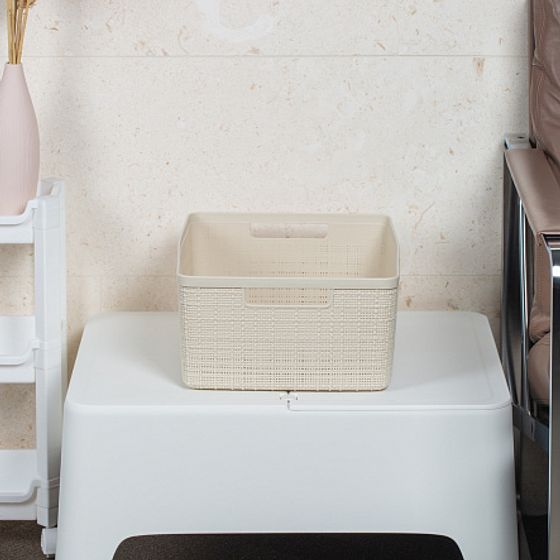 Корзина JUTE M 12л кремовый