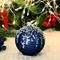 !09 Новогодний Шар 8 см, &quot;Звездное небо &quot; цвет синий стекло в п/у