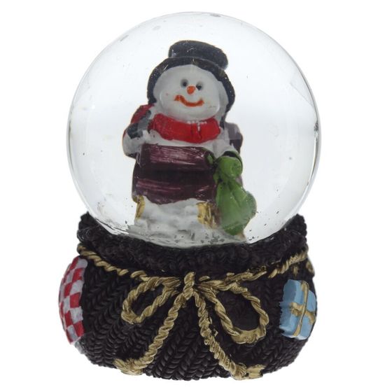 Фигурка декор в стекл шаре &quot;Дед Мороз/Мишка/Олень&quot;, D 4.5 см, L4,5 W5 H6 см, 4в.