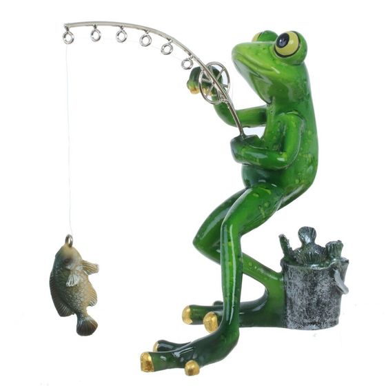Фигурка декоративная &quot;Лягушка&quot;, Д16 Ш10 В15 см, 2в.