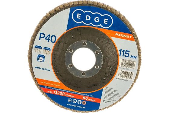 Круг лепестковый торцевой Edge 115мм*22.23мм*P40