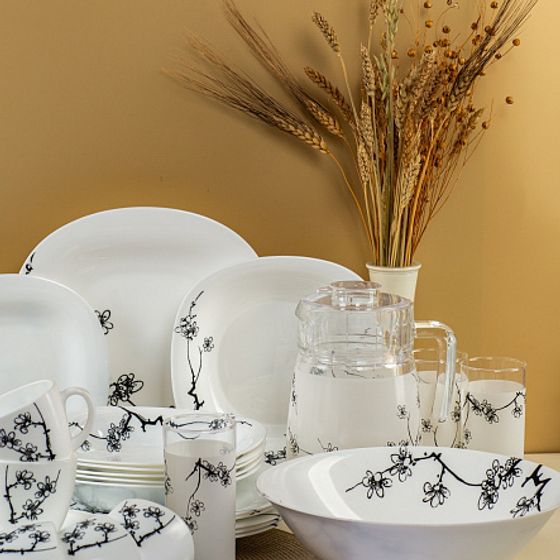 Набор столовый КАРИН МИНГ БЛЭК 46пр