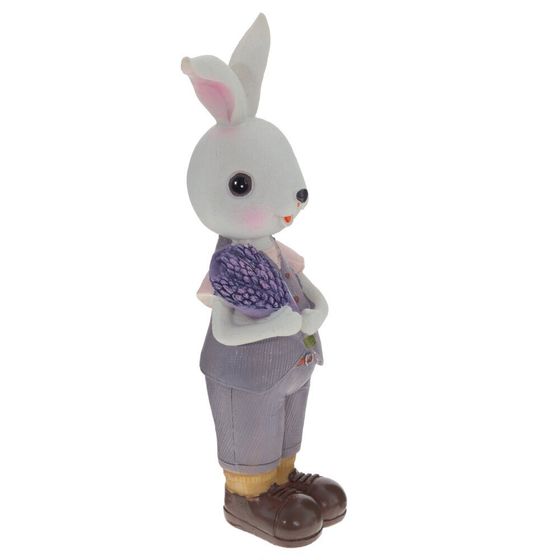 Фигурка декоративная "Заяц", L6,5 W8 H22,5 см, 1 штука, дизайн микс