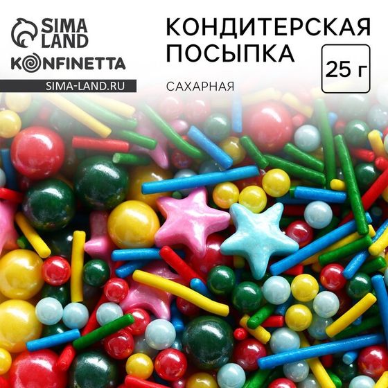 Кондитерская посыпка новогодняя для торта, 25 г.