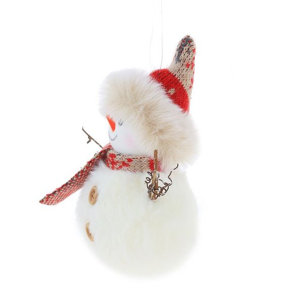 Изделие декоративное подвесное &quot;Снеговик&quot;, L11,5 W6 H13 см, 2в.