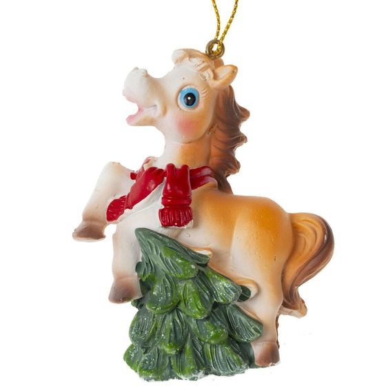 Фигурка декоративная подвесная &quot;Лошадка&quot;, L6 W3 H8 см, 6в.