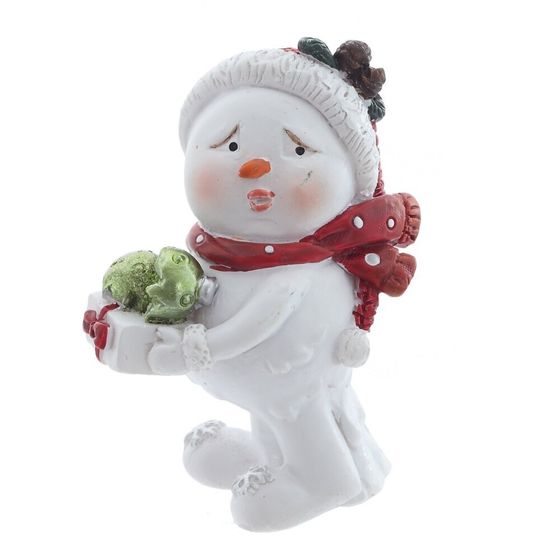 Фигурка декоративная "Снеговик", L3,5 W2,5 H5 см, 4в.