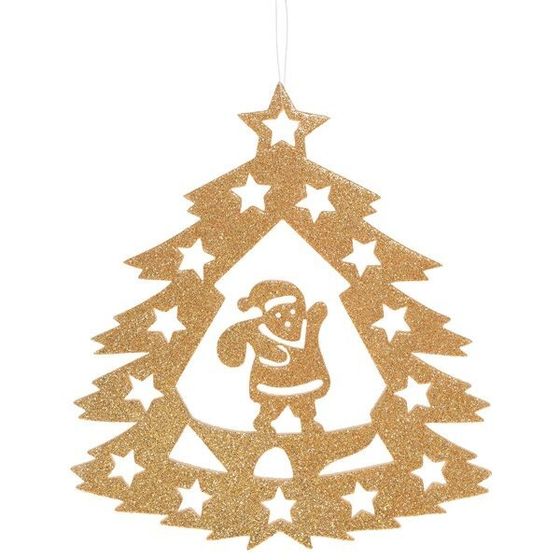 Набор из 4шт Украшение новогоднее &quot;Елочка&quot;, L17 W20 H2,5 см