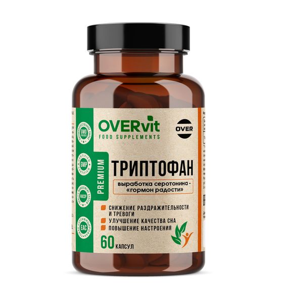 Триптофан OVERvit, 60 капсул