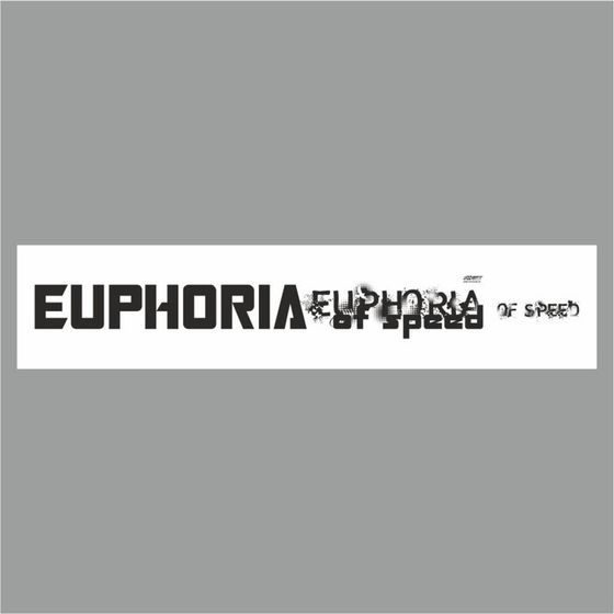 Полоса на лобовое стекло &quot;EUPHORIA&quot;, белая, 1600 х 170 мм