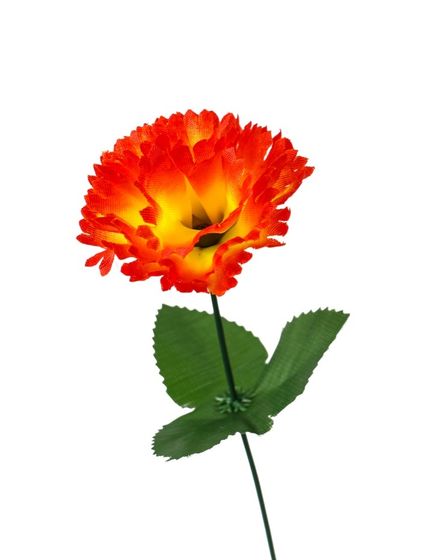 !09 Цветы искусственные - набор 20 штук - «Гвоздика», h=25 см, оранжевые