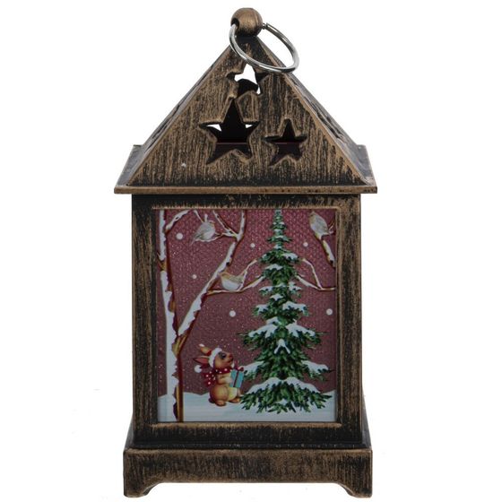 Изделие декоративное &quot;Фонарь&quot; (подсветка, 3xLR44), L6,5 W6,5 H12,5 см, 3в.