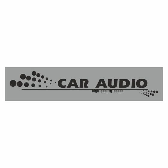 Полоса на лобовое стекло &quot;CAR AUDIO&quot;, серебро, 1220 х 270 мм