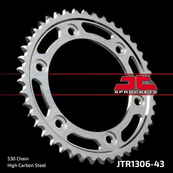 Звезда ведомая JTR1306-43, R1306-43, JT sprockets, цепь 530, 43 зубья