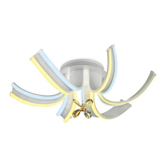 Люстра Ambrella light Double 84Вт LED 3000К, 6400К белый с ПДУ