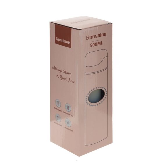 Бутылка, 500 мл, L7 W7 H21,5 см, дизайн микс