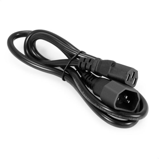 Кабель питания ExeGate PowerEC-1P VDE-250V-3*0,5mm2 1м IEC 320 C13 - IEC 320 C14 черный (EP280621RUS)