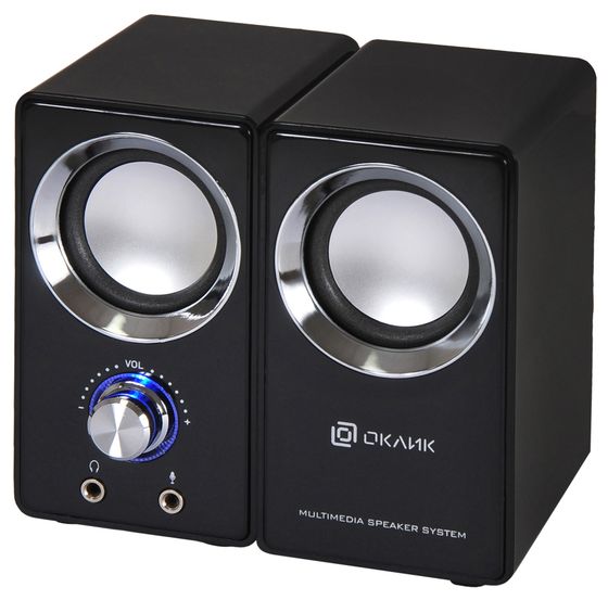 Колонки 2.0 Oklick OK-116 черный USB 6Вт (315691)