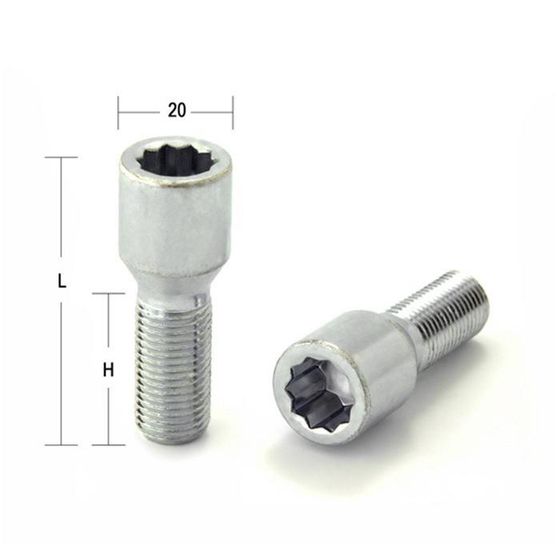 Болт M12x1,25, 56/30, под многогранник, спец. внутр, цинк