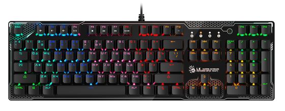 Клавиатура A4Tech Bloody B810R Battlefield LED игровая проводная черный