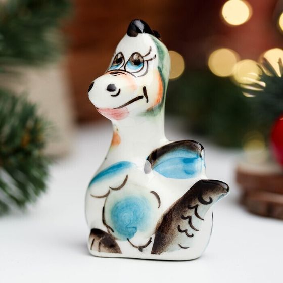 !09 Сувенир &quot;Дракон Летун&quot;, гжель, микс, цветной