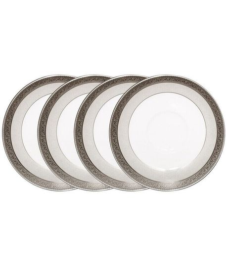 Summit Platinum Set of 4 Saucers, Service For 4