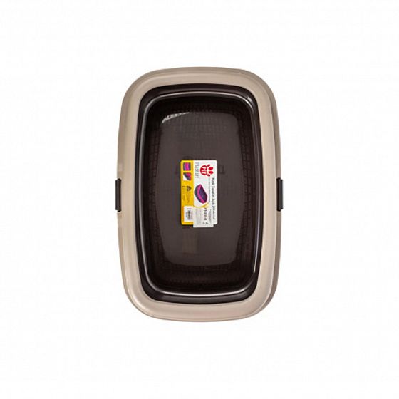 Лоток для домашних животных бежевый 59х39х20.5см с бортиками