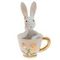Фигурка декоративная "Заяц в чашке", L6,5 W5 H10 см