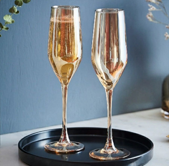 Набор бокалов для шампанского Золотой мед 160мл 4шт