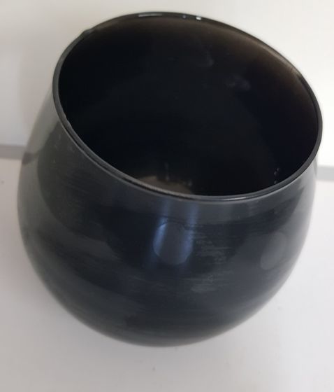 !09 Подсвечник "Фликер" цвет черный 11x11x12 см.