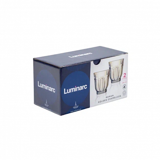 Набор стаканов РОМАН ЗОЛОТИСТЫЙ ХАМЕЛЕОН 2шт 250мл низких