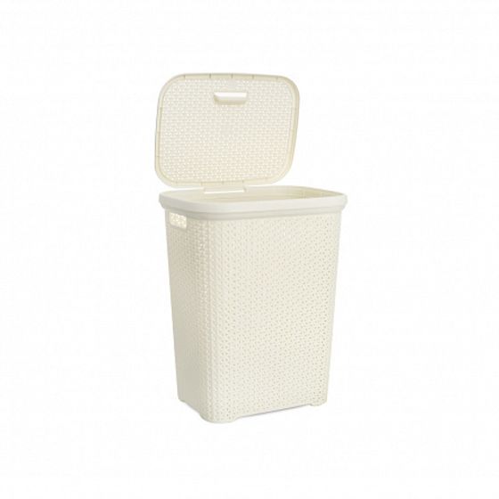 Корзина для белья RATTAN слоновая кость 55л
