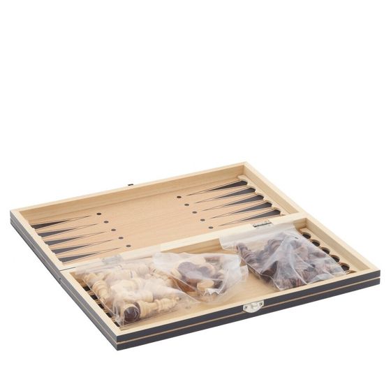 Игра настольная 3 в 1 (шахматы, шашки, нарды), L39 W19,5 H4 см