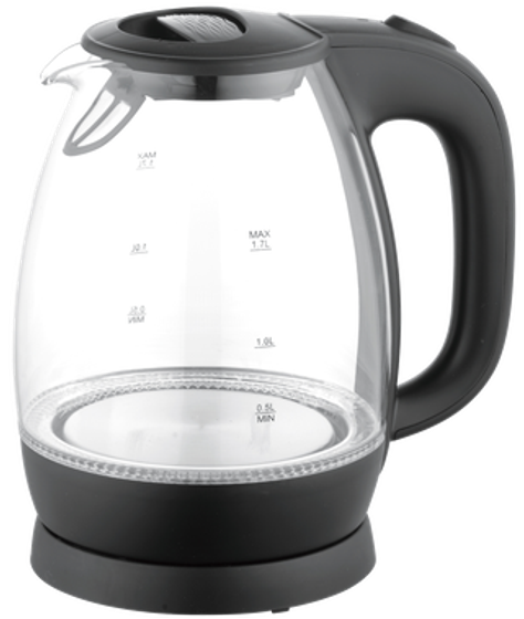 Чайник электрический Renova KT17G-08B 1,7л 2200Вт черный