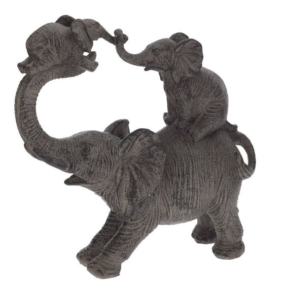 Фигурка декоративная "Слоны", Д20,5 Ш8,5 В20,5 см