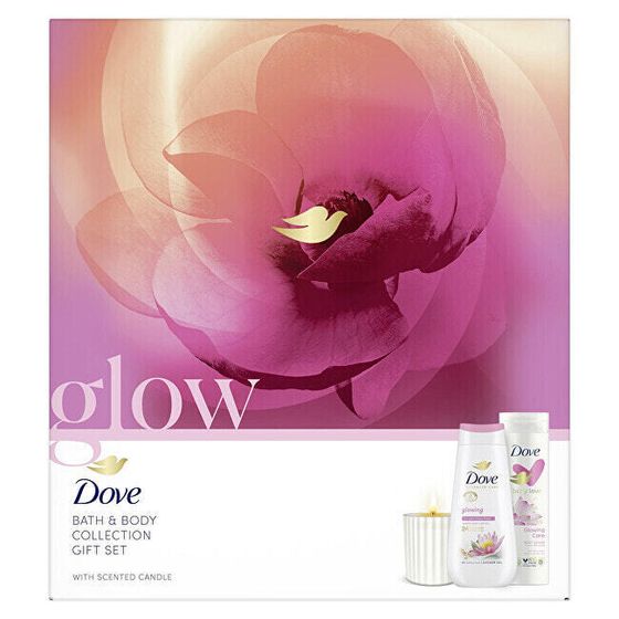 Glow candle body care gift set