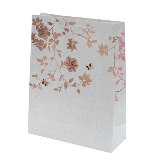 Пакет подарочный (бумага 210г/м2, блок микс 12шт), L31 W12 H40 см, 4в.