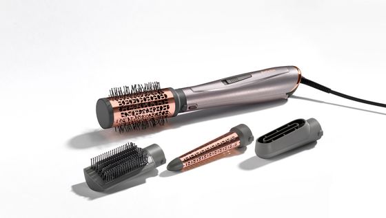 Фен-щетка Babyliss AS136E 1000Вт серый/розовый